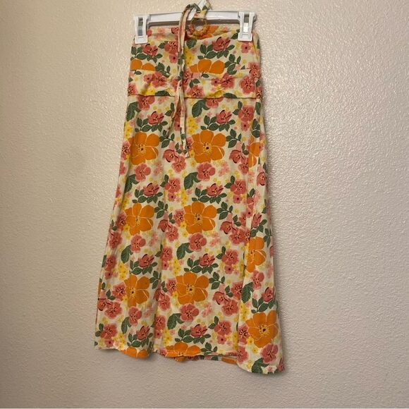 Gymboree Summer Dress halter top tropical Hawaiian floral midi maxi girls 10 - Picture 2 of 7